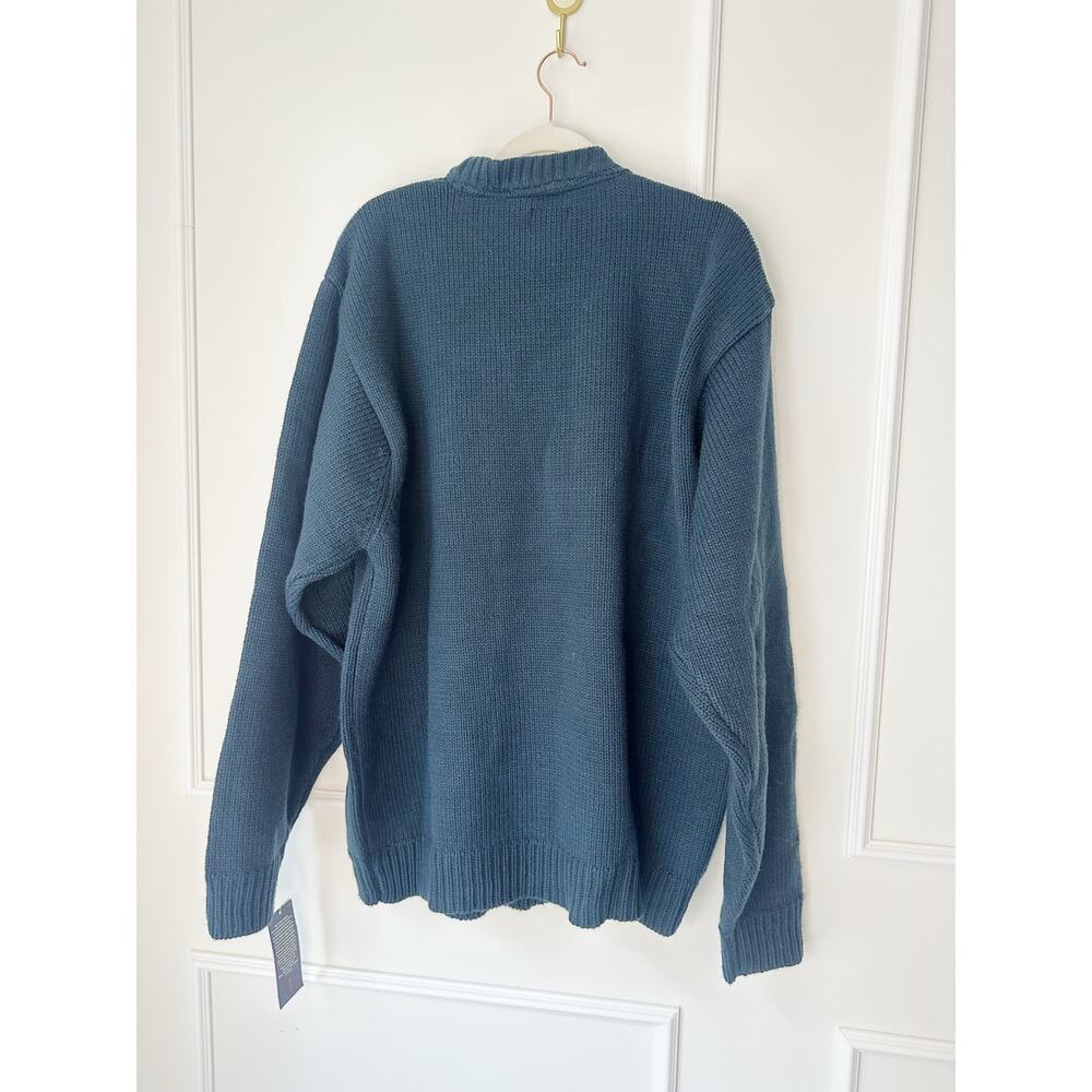 Polo by Ralph Lauren Navy Crewneck Sweater with American Flag Patch - Picture 2 of 7